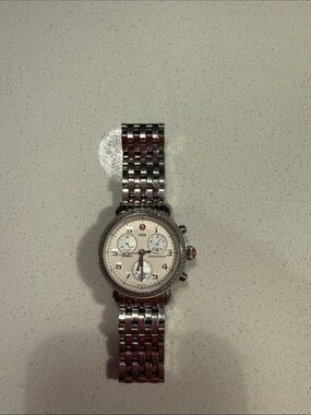 Women’s Silver Stainless Steel Michele CSX Chronograph Watch